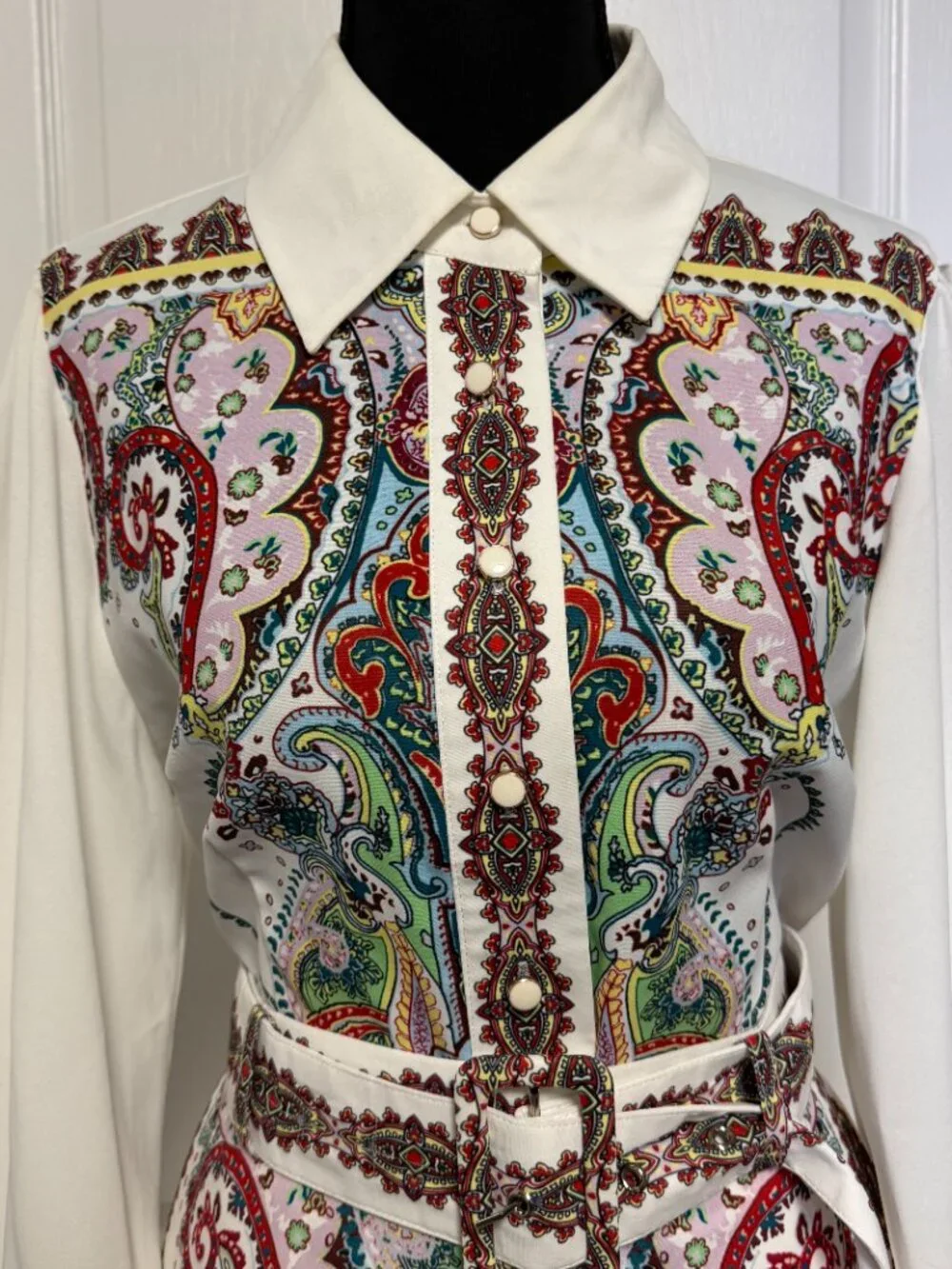 The Sang 2 Piece Paisley Set Matching Shorts & Blouse Hottie World Size M/L